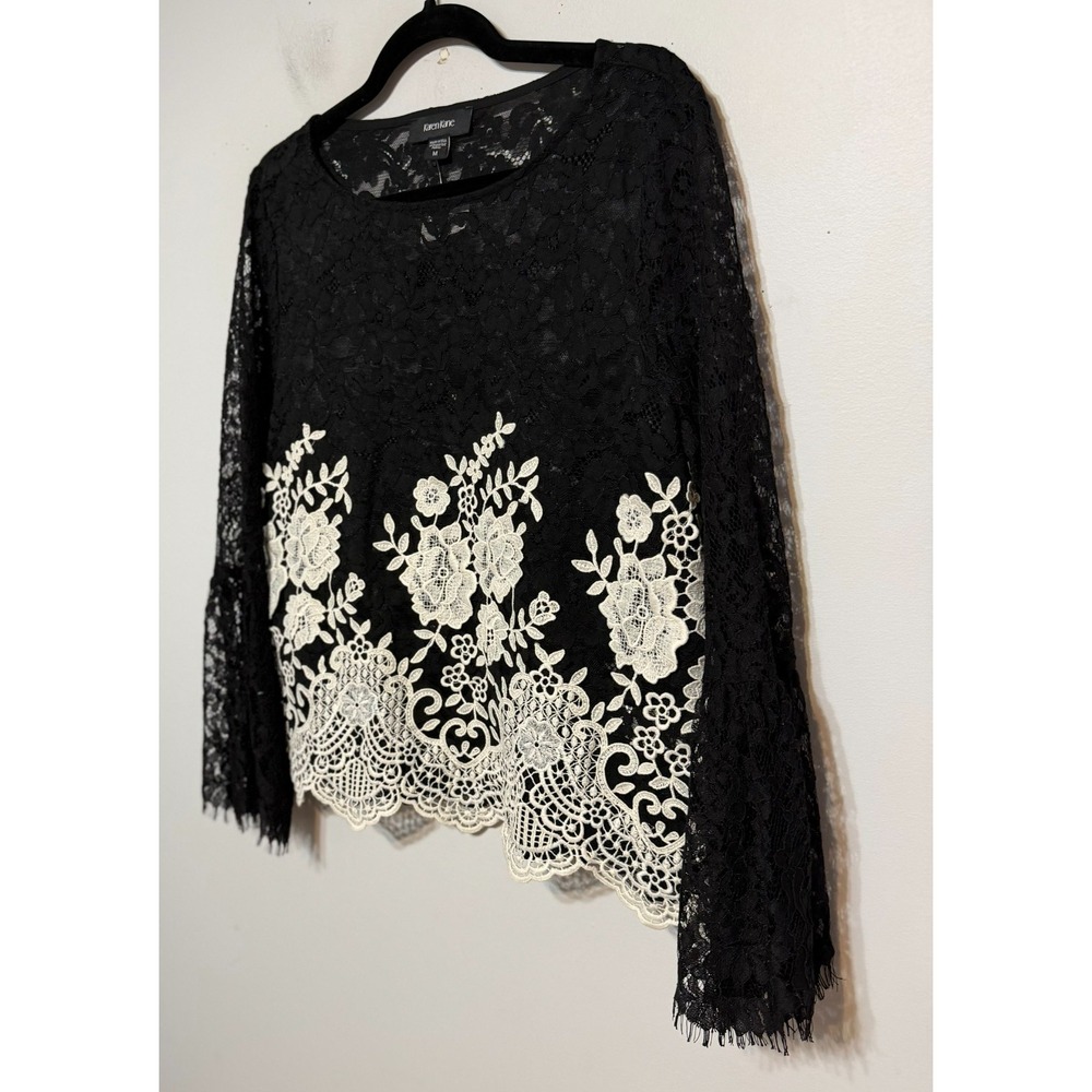 NWT Whimsical Dark Romantic Lace Top Women Size Medium Coquette Gothic Romance - Picture 2 of 9